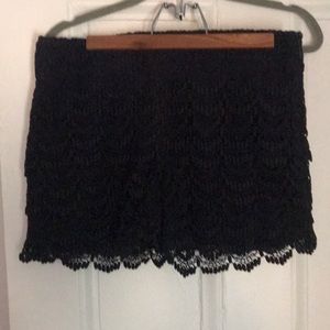 Loft Navy Blue Scalloped Shorts